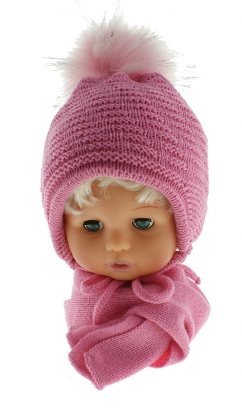 Baby hat with a scarf CZ + S 015C Baby hat with a scarf CZ + S 015C