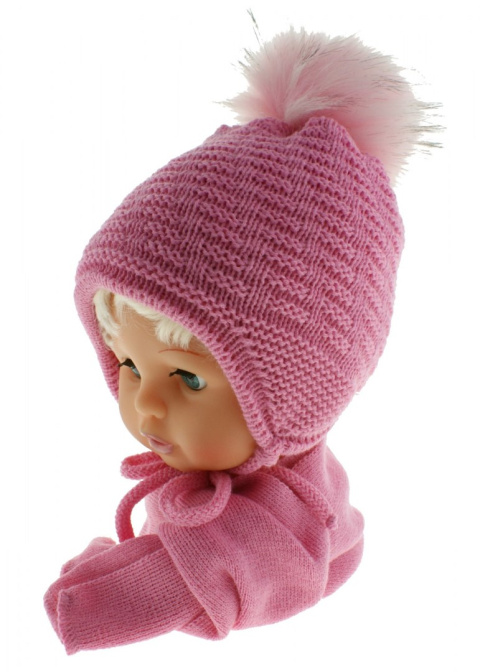 Baby hat with a scarf CZ + S 015C Baby hat with a scarf CZ + S 015C