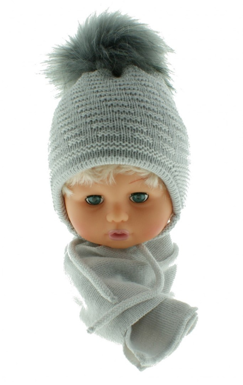Baby hat with a scarf CZ + S 015E Baby hat with a scarf CZ + S 015E