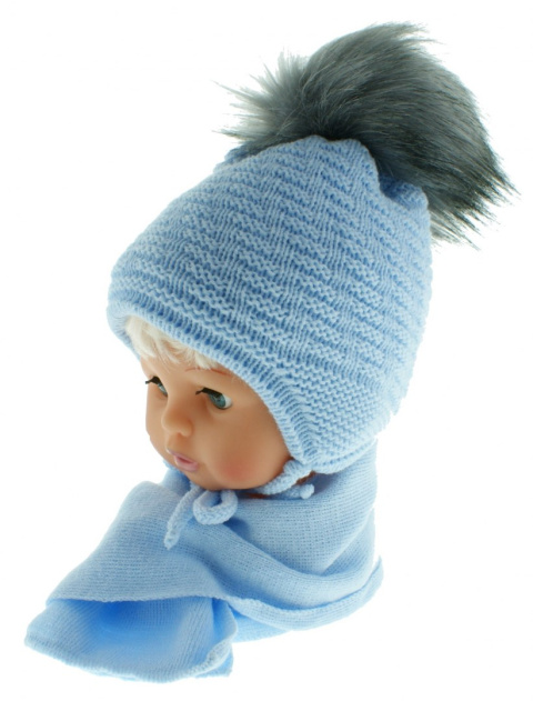 Baby hat with a scarf CZ + S 015F Baby hat with a scarf CZ + S 015F