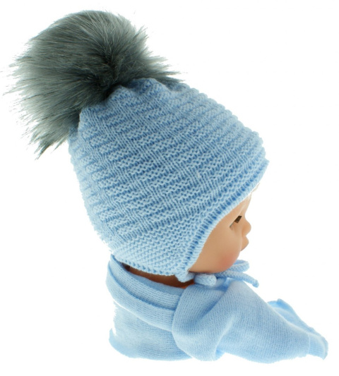 Baby hat with a scarf CZ + S 015F Baby hat with a scarf CZ + S 015F
