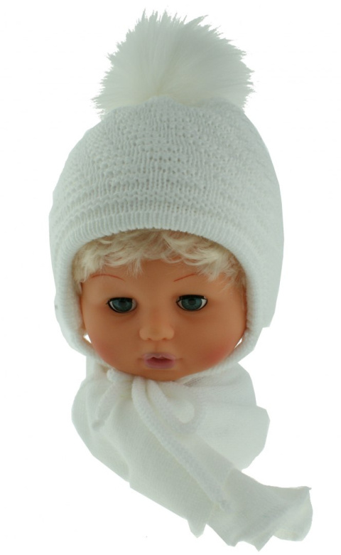 Baby hat with a scarf CZ + S 015 Baby hat with a scarf CZ + S 015
