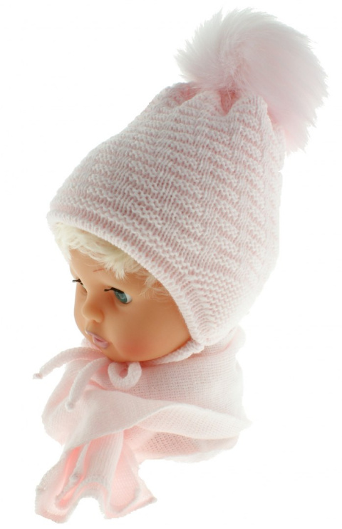 Baby hat with a scarf CZ + S 015B Baby hat with a scarf CZ + S 015B