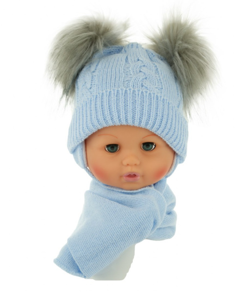 Baby hat with a scarf (CZ + S 016E) Baby hat with a scarf (CZ + S 016E)