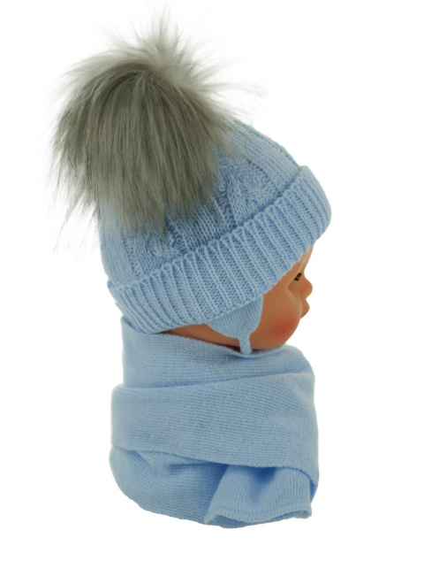 Baby hat with a scarf (CZ + S 016E) Baby hat with a scarf (CZ + S 016E)