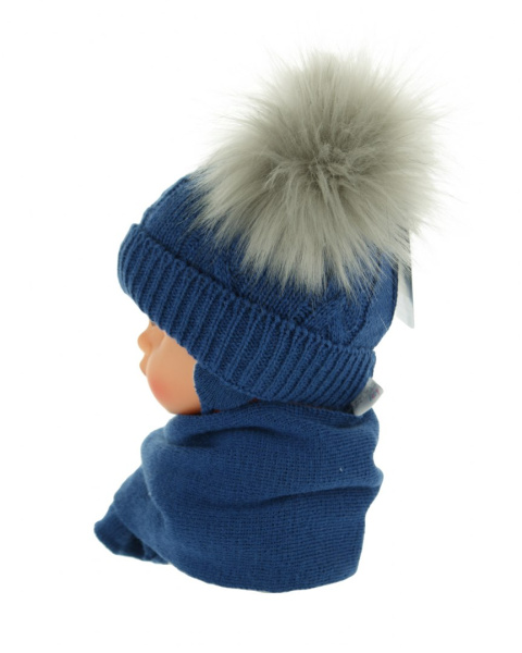 Baby hat with a scarf (CZ + S 016A) Baby hat with a scarf (CZ + S 016A)