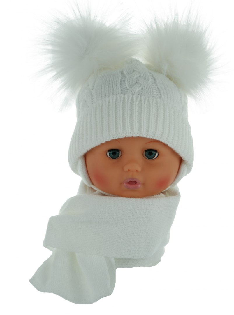 Baby hat with a scarf (CZ + S 016B) Baby hat with a scarf (CZ + S 016B)