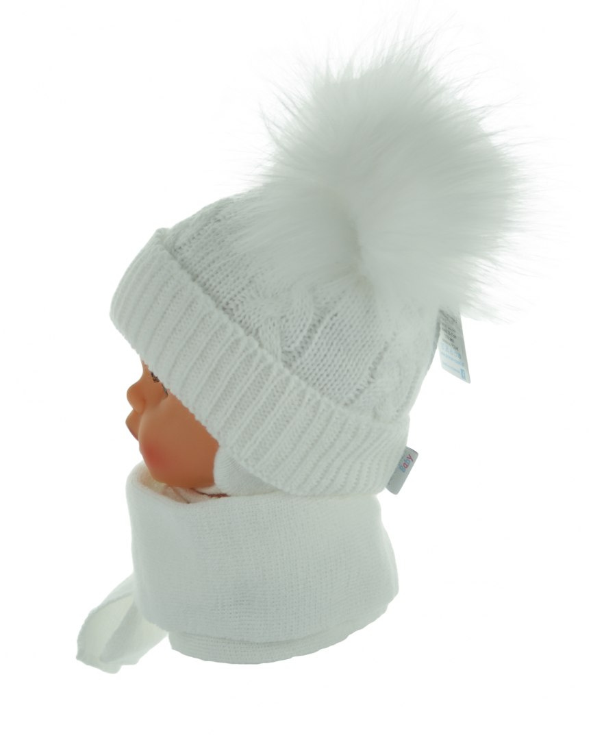 Baby hat with a scarf (CZ + S 016B) Baby hat with a scarf (CZ + S 016B)