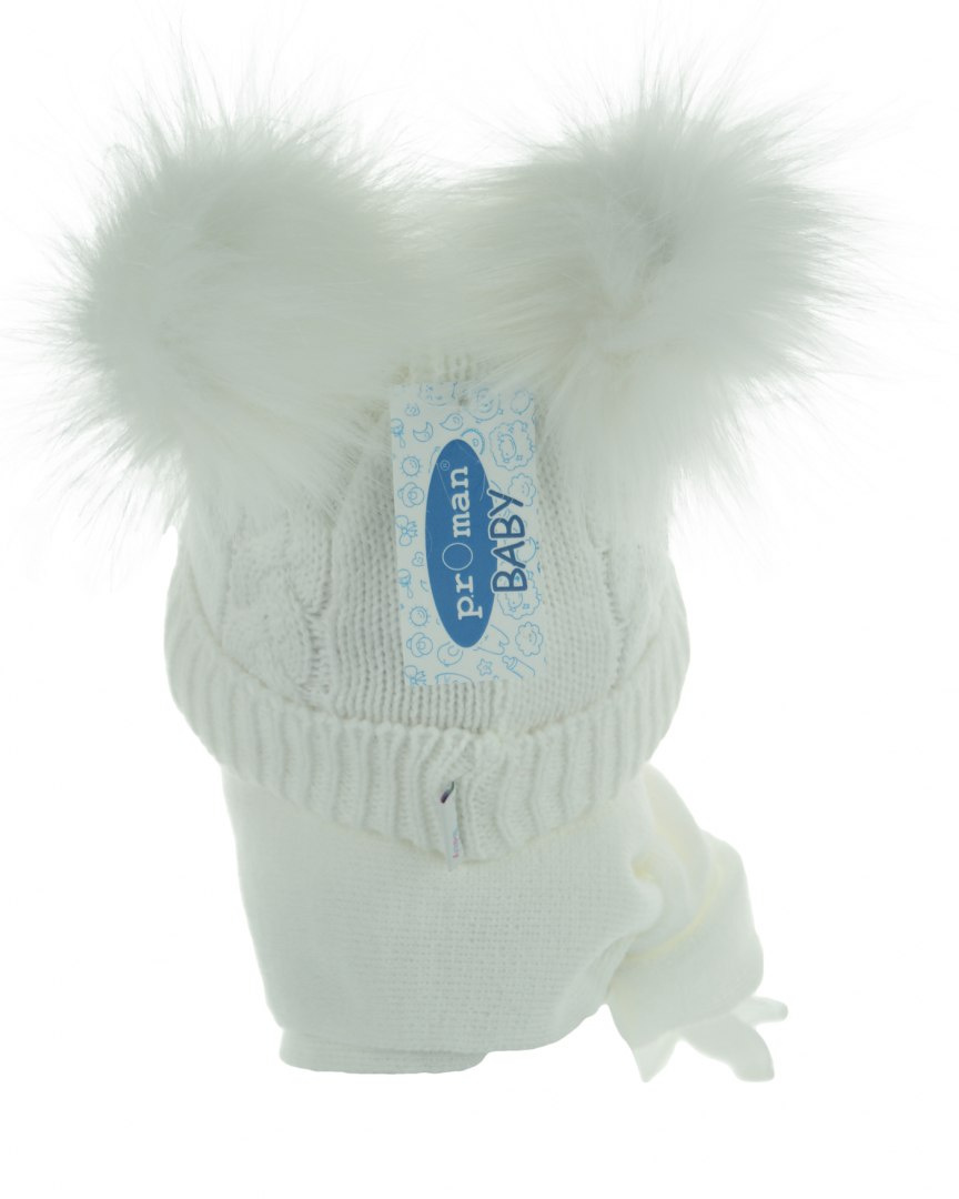 Baby hat with a scarf (CZ + S 016B) Baby hat with a scarf (CZ + S 016B)