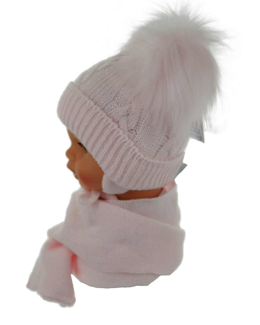 Baby hat with a scarf (CZ + S 016C) Baby hat with a scarf (CZ + S 016C)