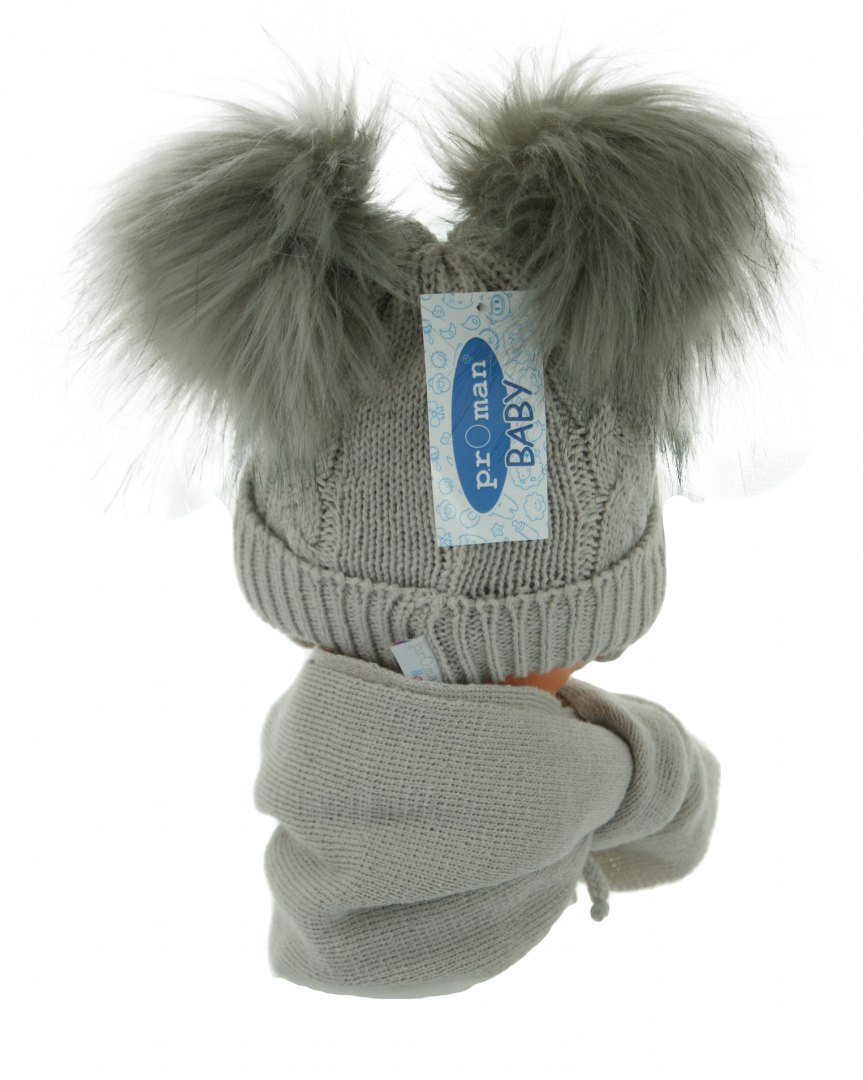 Baby hat with a scarf (CZ + S 016D) Baby hat with a scarf (CZ + S 016D)