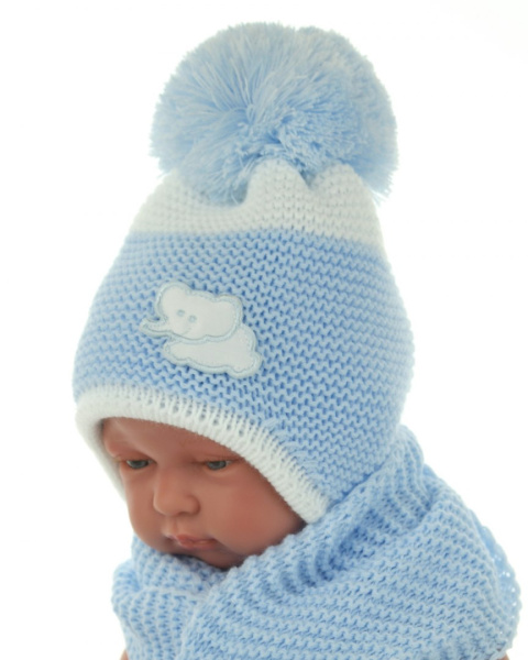 Baby hat with a scarf (CZ + S 045C) Baby hat with a scarf (CZ + S 045C)