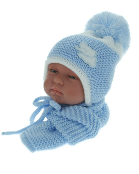 Baby hat with a scarf (CZ + S 045C) Baby hat with a scarf (CZ + S 045C)