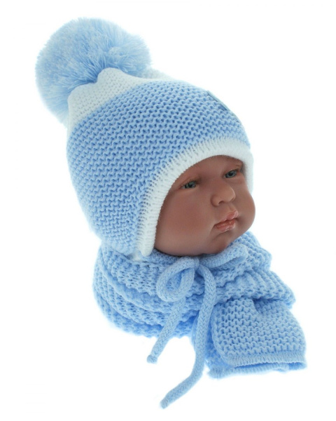 Baby hat with a scarf (CZ + S 045C) Baby hat with a scarf (CZ + S 045C)