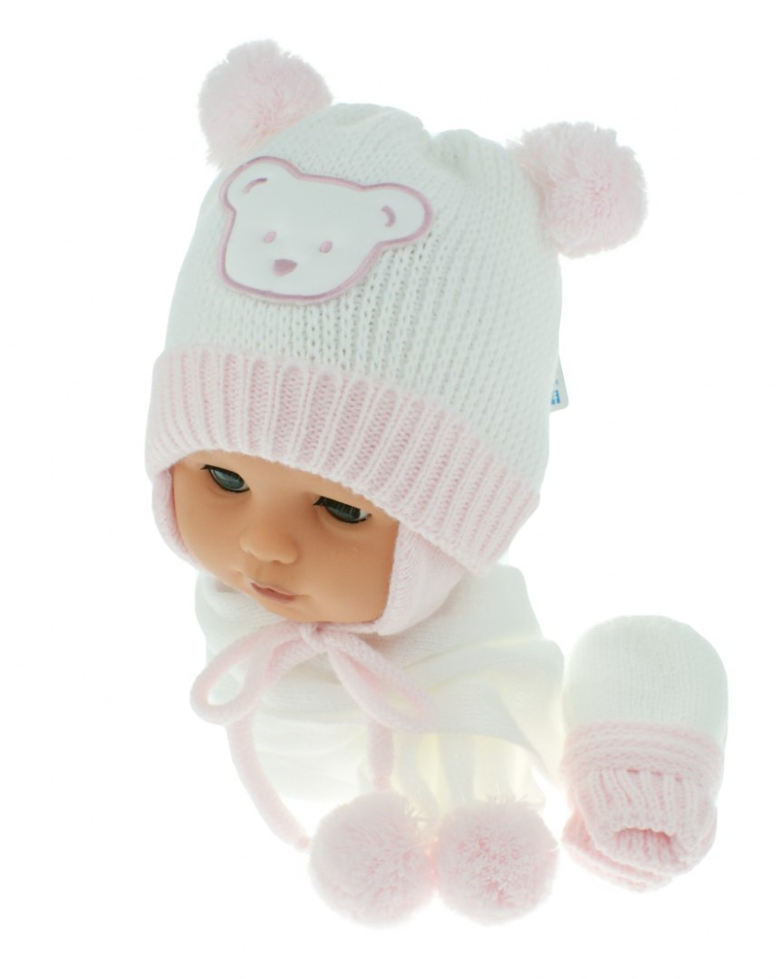 Baby hat with scarf and gloves (CZ + S + R 124B) Baby hat with scarf and gloves (CZ + S + R 124B)