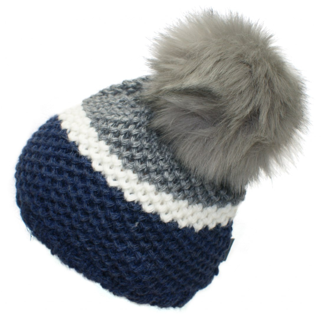 Beanie with Pom Pom fur CZ 162D Beanie with Pom Pom fur CZ 162D