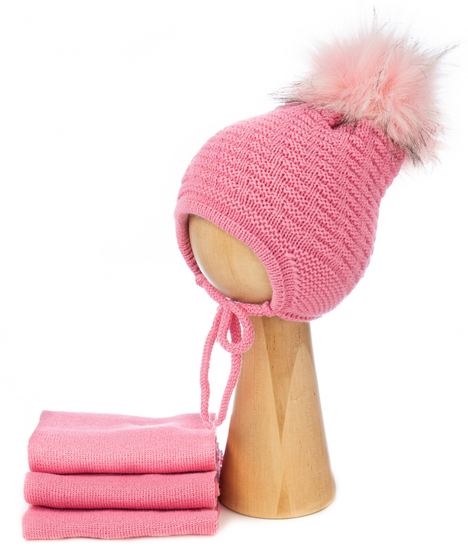 Baby hat with a scarf CZ + S 015C Baby hat with a scarf CZ + S 015C