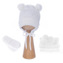 Baby hat with scarf and gloves (CZ + S + R 124C)