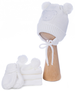 Baby hat with scarf and gloves (CZ + S + R 124C)
