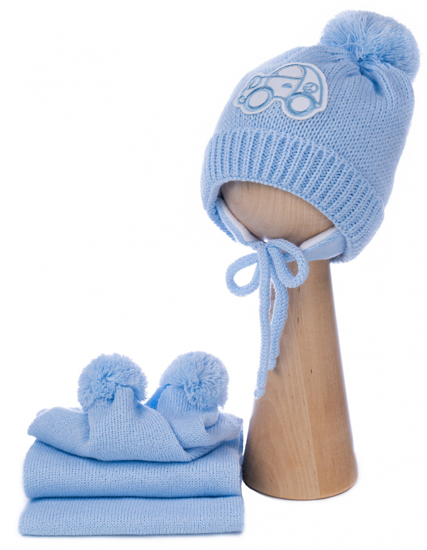 Baby hat with a scarf (CZ + S 001C) Baby hat with a scarf (CZ + S 001C)