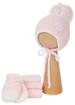 Czapka niemowlęca z szalikiem i rękawiczkami