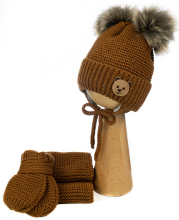 Baby Mütze mit Schal und Handschuhe