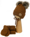 Baby hat with scarf and gloves