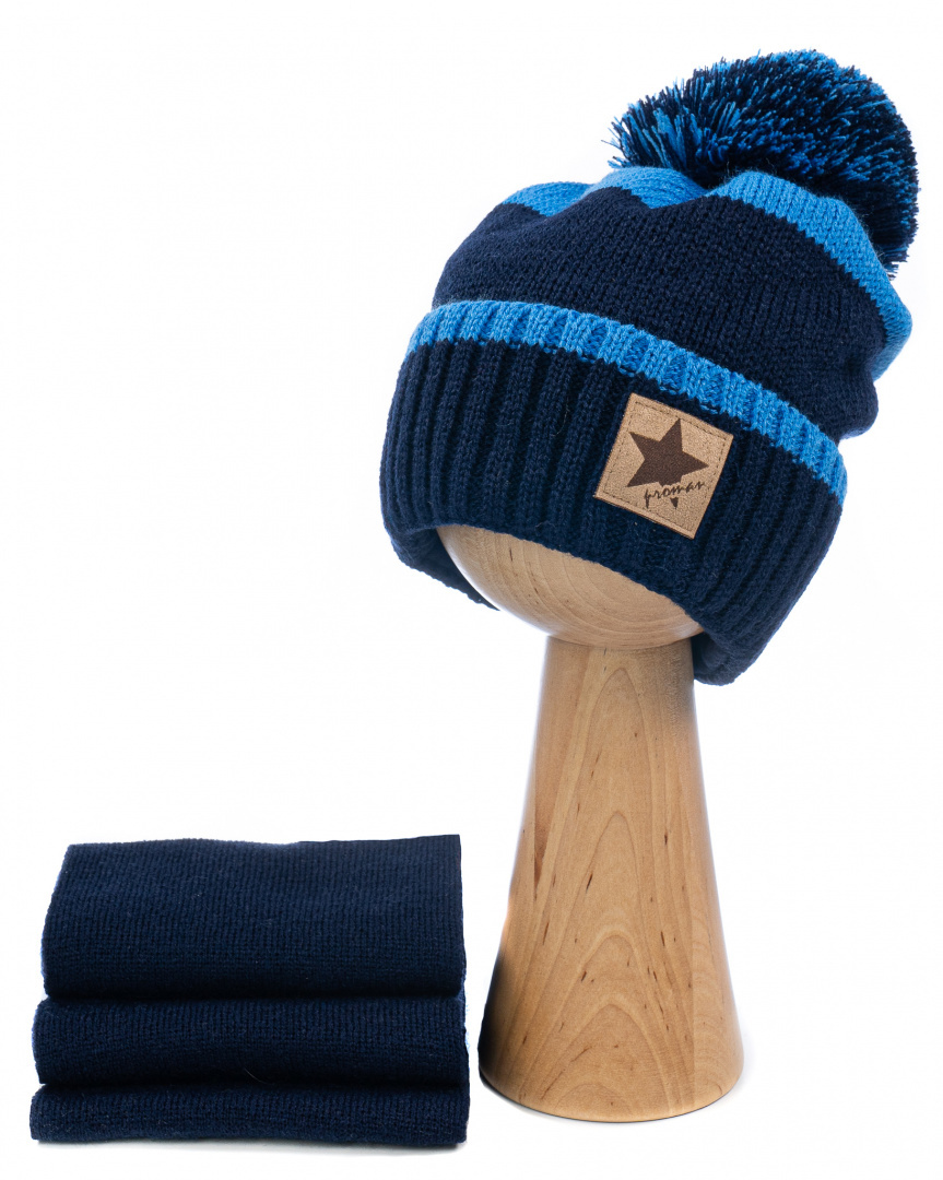 Hat with a scarf for a little boy Hat with a scarf for a little boy