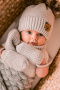 Baby hat with scarf and gloves
